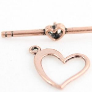 15mm Toggle Clasp Heart - Copper