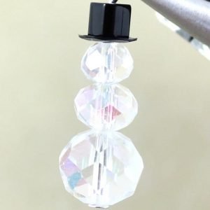 Colin Crystal Snowman Charm- Riverside Beads