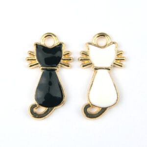 Enamel Cat Charms