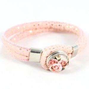 Cord and Popper Bracelet -riverside beads