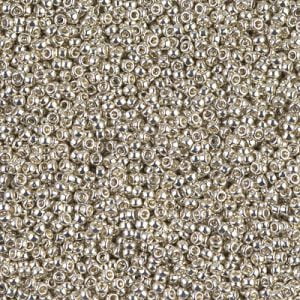 Size 15/0 Miyuki Seed Beads - Galvanized Silver - Riverside Beads