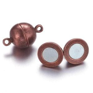 10mm Copper Magnetic Round Clasp