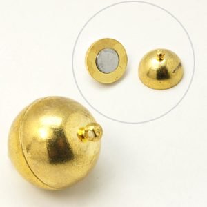 10mm Gold Plated Magnetic Round Clasp