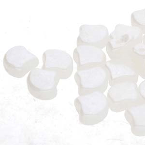 Ginko Beads White Opal Luster - 7.5mm - 10g - Riverside Beads