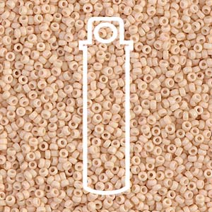 Size 15/0 Miyuki Seed Beads - Matte Dark Cream - Riverside Beads