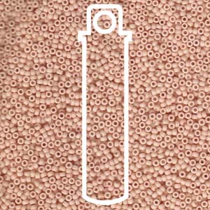 Size 15/0 Miyuki Seed Beads - Matte Opaque Blush - Riverside Beads