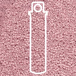Size 15/0 Miyuki Seed Beads - Matte Rose - Riverside Beads