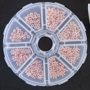 Rose Gold Sparkle Spacers - Riverside Beads