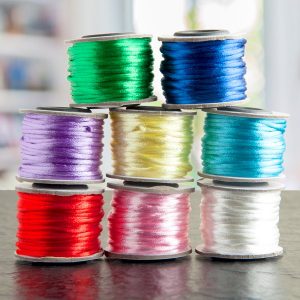 2mm Satin Cord Bundle – 80 meters – 8 Colours Bright