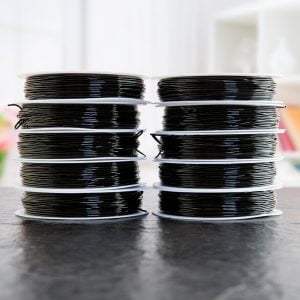 0.7mm Black Jewellery Elastic - Riverside Beads