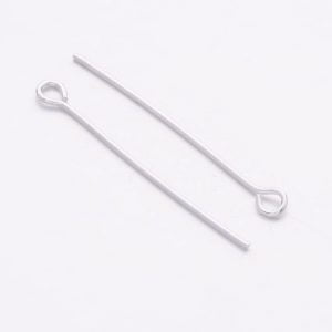 50mm Eyepin - Silver Plated - Riverside Beads