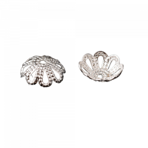6mm Petal Bowl Bead Caps – Silver Plated