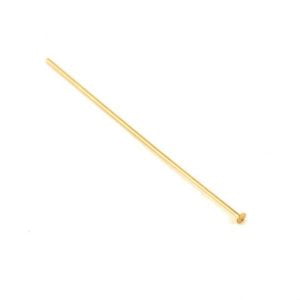 70mm Flat End Headpin - Gold Plated
