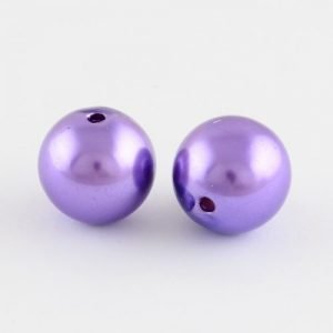 8mm Acrylic Angel Head Bead in purple used in beading kits