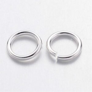 8mm Silver Plated Jump Rings
