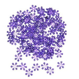 Purple Metal Sparkle Spacer Beads
