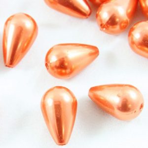 Acrylic Drop Bead - Bronze - 16x10mm