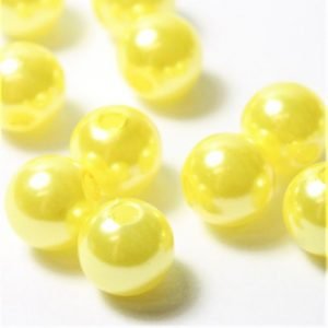 8mm Acrylic Angel Head Bead in yellow used in beading kits