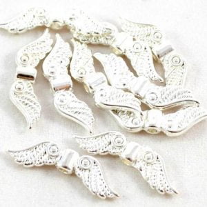 Angel Wings Feather Silver-Riverside Beads