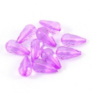 purple Acrylic drop bead used as angel bodies /bums in beading kits