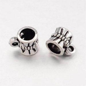 10mm Silver Plated Tube Bail