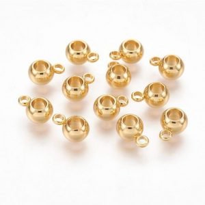 6x9mm Gold Plated Bail - Charm Carrier