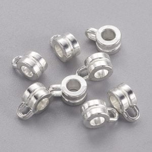 6x9mm Silver Plated Bail - Charm Carrier