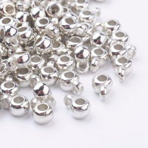 6mm Acrylic Silver Plated Bail