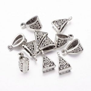 15mm Silver Triangle Bail