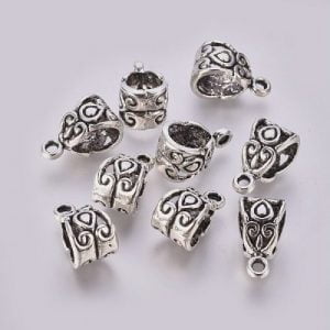 13mm Silver Triangle Bail