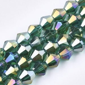 Crystal Bicone Bead - Teal AB