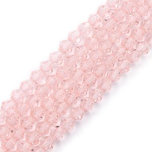 Crystal Bicone Bead - Pale Pink - Riverside Beads