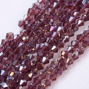 Crystal Bicone Bead - Amethyst AB - Riverside Beads
