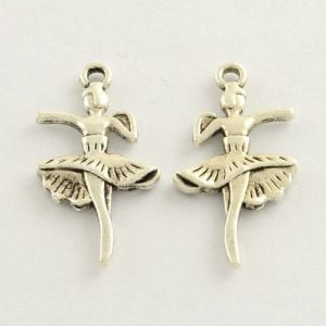 Ballerina Charms - Silver Plated - Riverside Beads