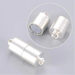 6x16mm Silver Magnetic Barrel Clasp
