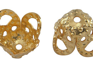 8mm Filigree Bead Caps – Gold Plated