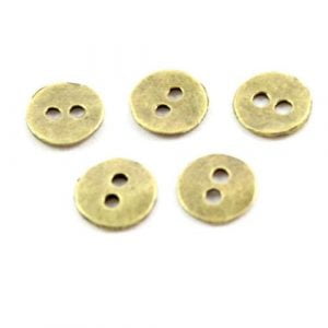 11mm Antique Brass Button Clasps