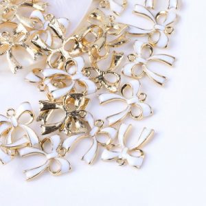 Bow Charms - White
