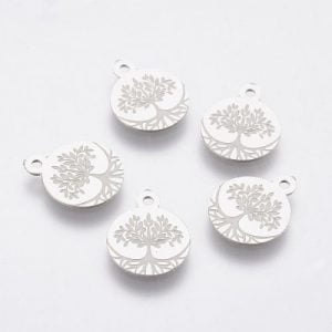 Tree Of Life 1 Charms - Silver - Riverside Beads