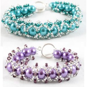 Caterpillar Bracelet Kit Teal Purple - Riverside Beads