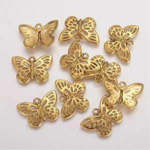 Gold Butterfly Charms - Riverside Beads
