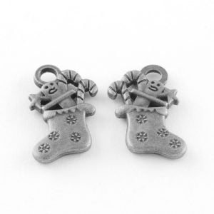 Christmas Stocking Charms - Silver - Charms - Riverside Beads