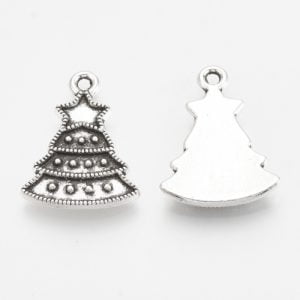 Christmas Tree Charms - Silver - Charms - Riverside Beads