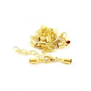 4mm Gold Kumihimo Bell Closer - Riverside Beads