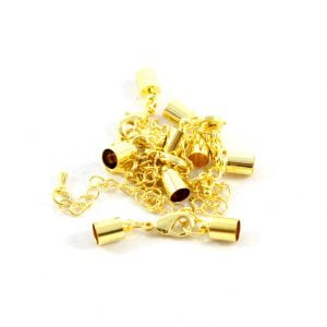 6mm Gold Kumihimo Bell Closer - Riverside Beads