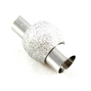 4mm Silver Kumihimo Magnetic Stardust Clasp