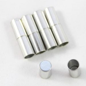 6mm Silver Kumihimo Magnetic Clasp - Riverside Beads