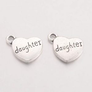 Daughter Charms - Silver Plated - Riverside Beads