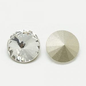 18mm Glass Rivoli - Diamond (Clear)