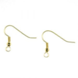Gold Plated Fish Hook Ear Wire